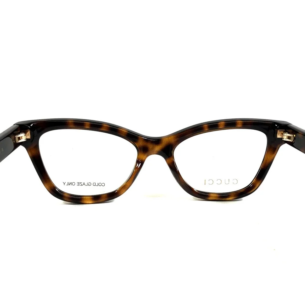 Gucci Eyeglasses Frames GG1983O 002 Tortoise Brown Cat Eye Full Rim 52-17-140 - Picture 9 of 13